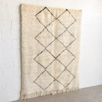 Vintage Moroccan Beni Ourain Tribal Wool Floor Rug