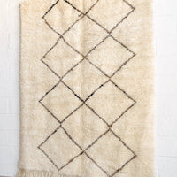 Vintage Moroccan Beni Ourain Tribal Wool Floor Rug