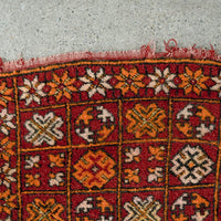 Vintage Moroccan Red Boujad Wool Floor Rug Runner