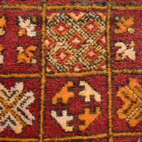 Vintage Moroccan Red Boujad Wool Floor Rug Runner