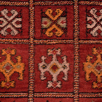 Vintage Moroccan Red Boujad Wool Floor Area Rug