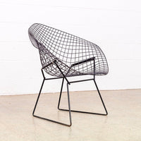 Original Vintage Mid Century Harry Bertoia for Knoll Black Diamond Wire Lounge Chair