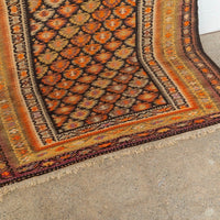 Antique Persian Veramin Kilim Orange Wool Floor Rug