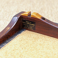 Vintage Mid Century Mexican Modern Don Shoemaker for Senal Rosewood & Black Leather Sling Chair with Ottoman