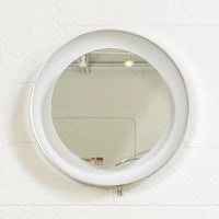 Vintage Mid Century Lightolier Round Lighted Wall Mirror