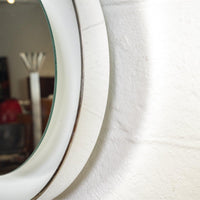 Vintage Mid Century Lightolier Round Lighted Wall Mirror