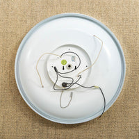 Vintage Mid Century Lightolier Round Lighted Wall Mirror