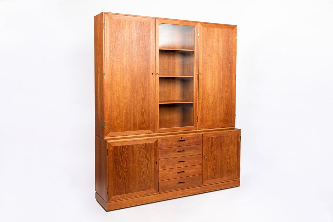 Mid Century Danish Teak & Glass China Cabinet by Kai Winding