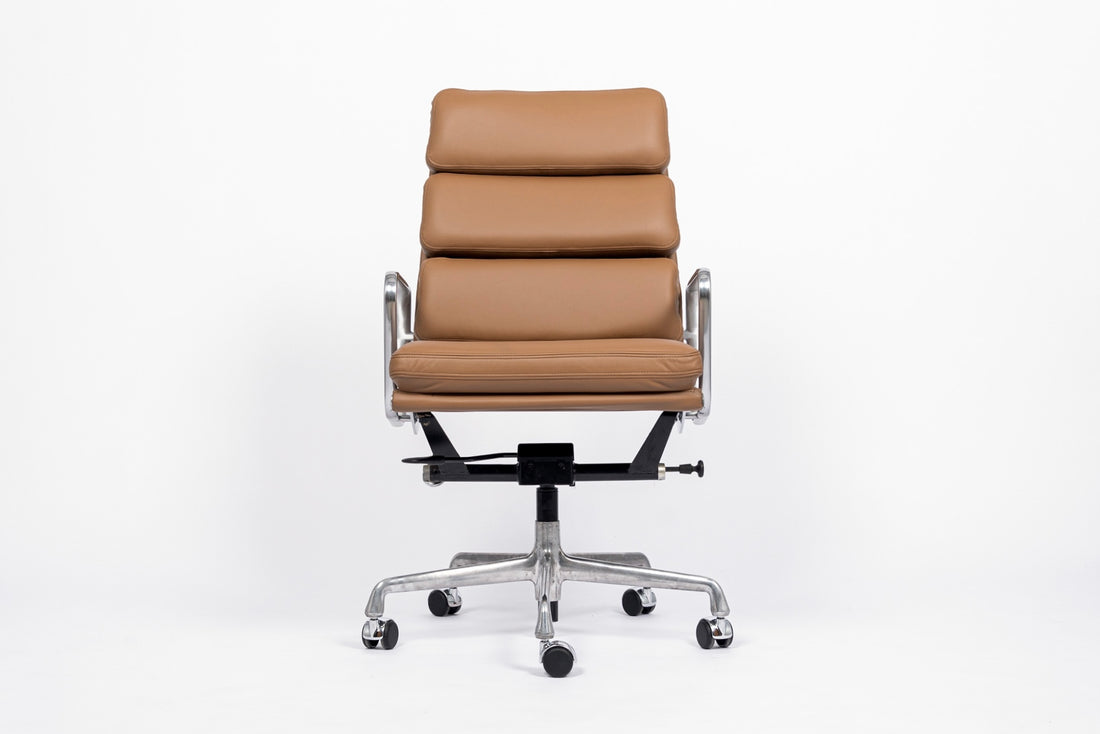 Eames for Herman Miller Aluminum Group Soft Pad Brown Office Chair