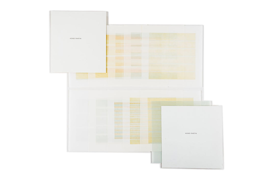 Agnes Martin Limited Edition Lithograph Print Set of 10, Minimalist Abstract Wall Art, 1990s