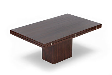 Antique French Art Deco Folding Wood Coffee Table by Francisque Chaleyssin (Attr) 1930s