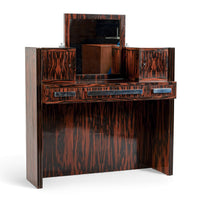 Antique French Art Deco Macassar Ebony Vanity Cabinet by Georges Champion (attr)