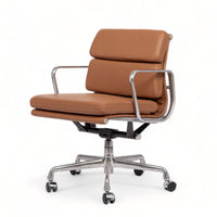 Eames Herman Miller Brown Leather Desk Chair Soft Pad 2000s