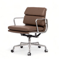 Eames for Herman Miller Brown Leather Office Chair Soft Pad 2000s