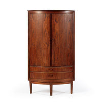 Mid-Century Danish Modern Teak Corner Bar or Storage Cabinet 1960s Selling AS-IS
