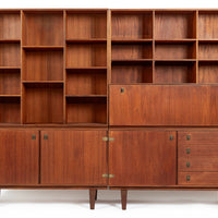 Mid-Century Danish Teak Wall Unit Bookcase by Peter Løvig Nielsen, Pair, 1960s