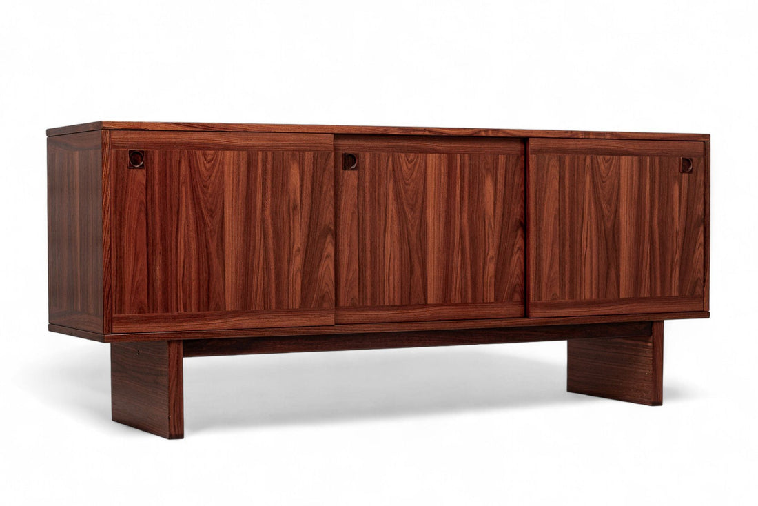 Mid Century Danish Modern Rosewood Credenza or Sideboard Cabinet