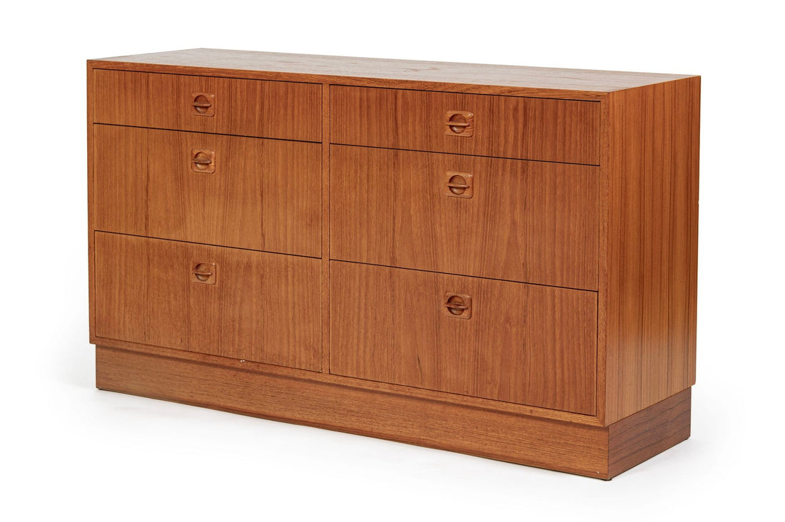 Danish Mid-Century Modern Teak 6-Drawer Dresser or Chest, 1960s