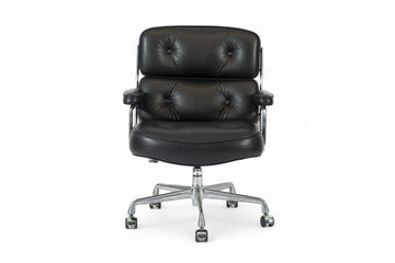 Eames Herman Miller Time Life Black Leather Office Chair