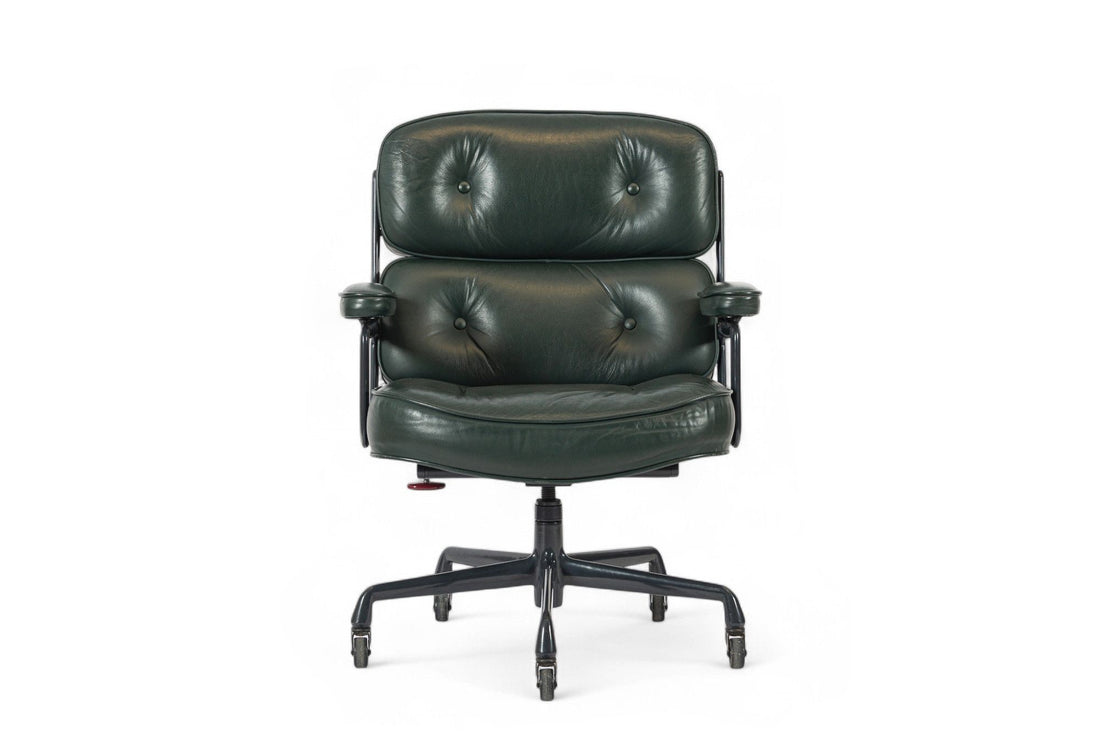 Green Leather Time Life Office Chair by Eames for Herman Miller 1996