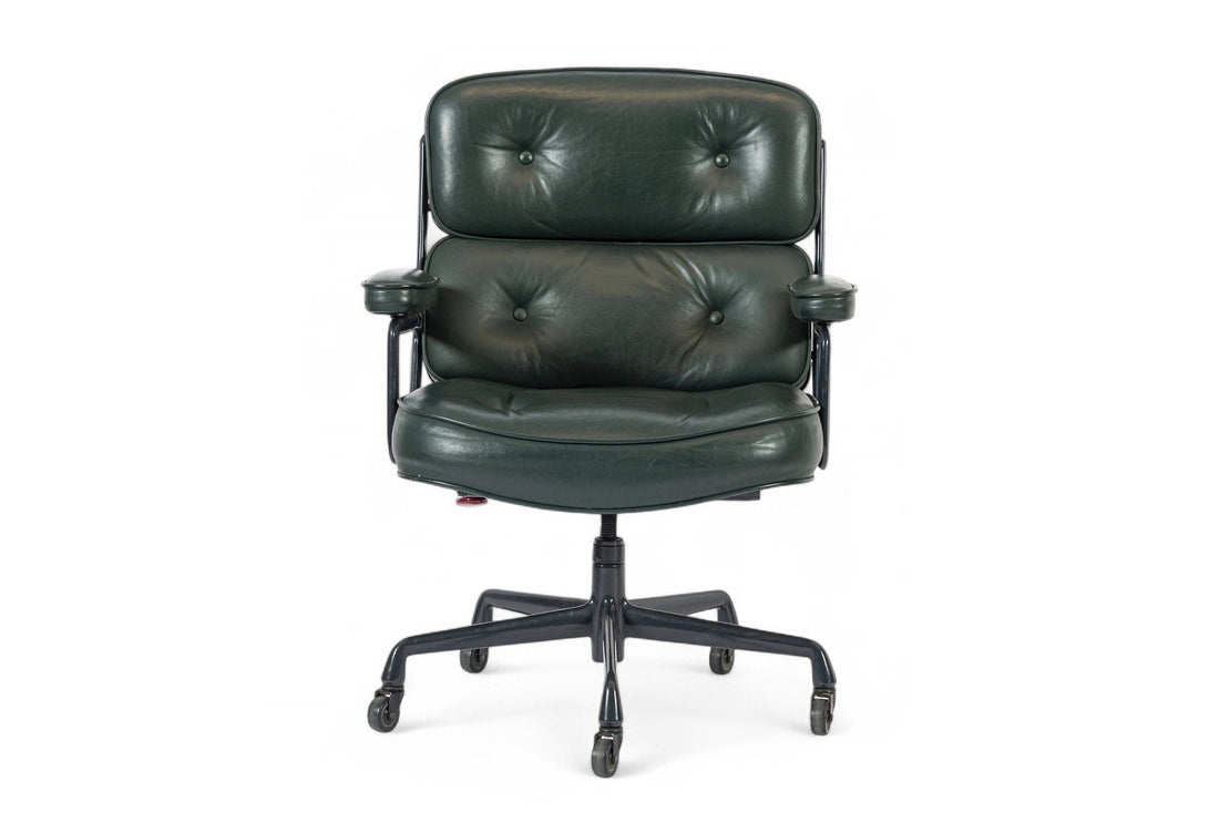 Green Leather Time Life Office Chair by Eames for Herman Miller 1996