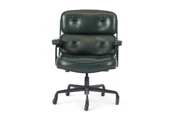 Green Leather Time Life Office Chair by Eames for Herman Miller 1996