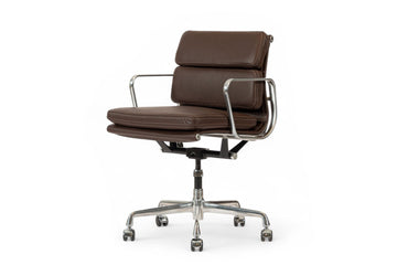 Dark Brown Leather Office Chair by Eames for Herman Miller