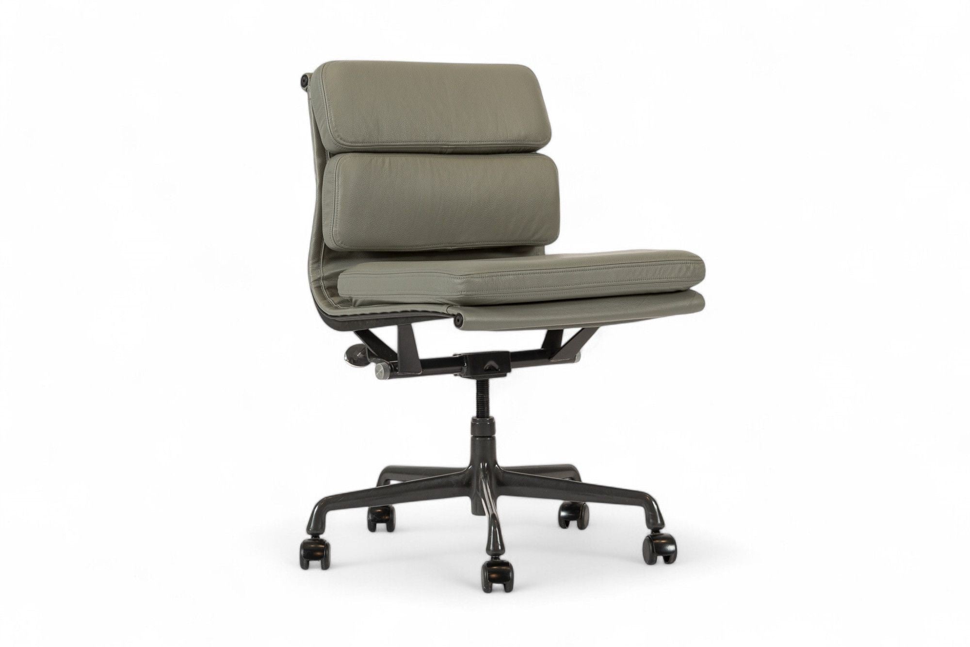 Herman Miller Eames Gray Leather Desk Chair Soft Pad 2000s – capsule