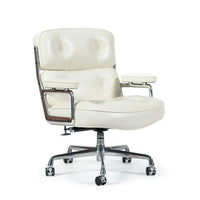 Herman Miller Eames Time Life Lobby White Leather Office Chair 2021