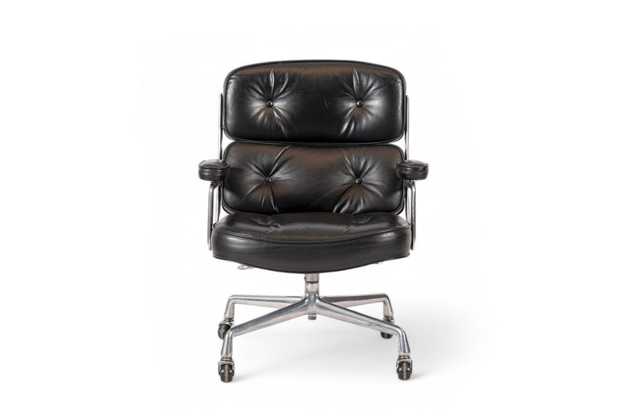Eames for Herman Miller Time Life Black Leather Office Chair 1981