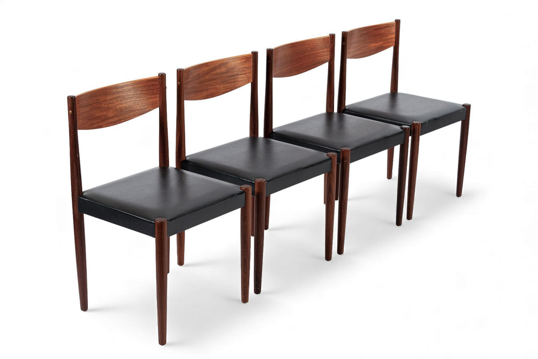 Mid Century Danish Modern Teak Dining Chairs by Poul Volther for Frem Rojle