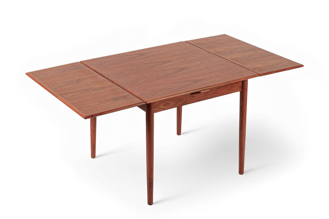 Mid Century Danish Teak Extendable Dining Table by Poul Volther for Frem Rojle