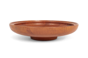 Danish Modern Large Teak Wood Bowl by Henning Koppel for Georg Jensen, 1960s