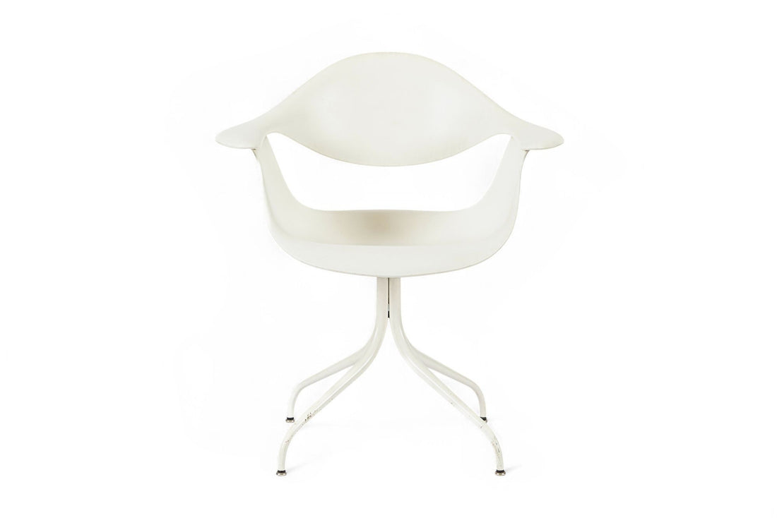 Mid Century White Swag Chair by George Nelson for Herman Miller