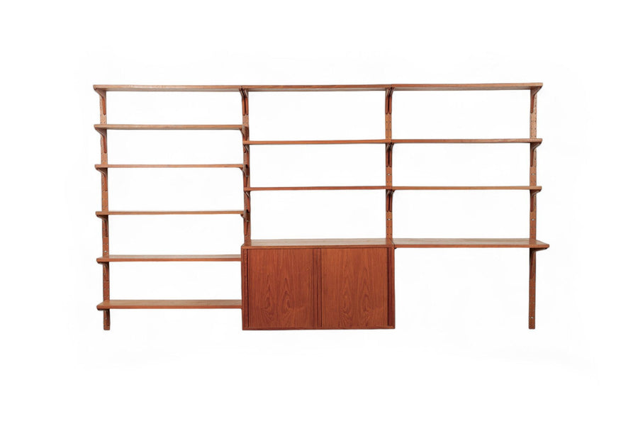 Mid Century Danish HG Teak Wood Modular Wall Unit Shelving & Bookcase