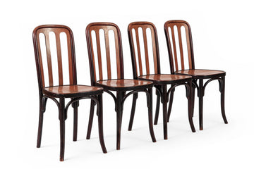 Antique Bentwood Bistro Cafe Chairs by Josef Hoffman for Thonet