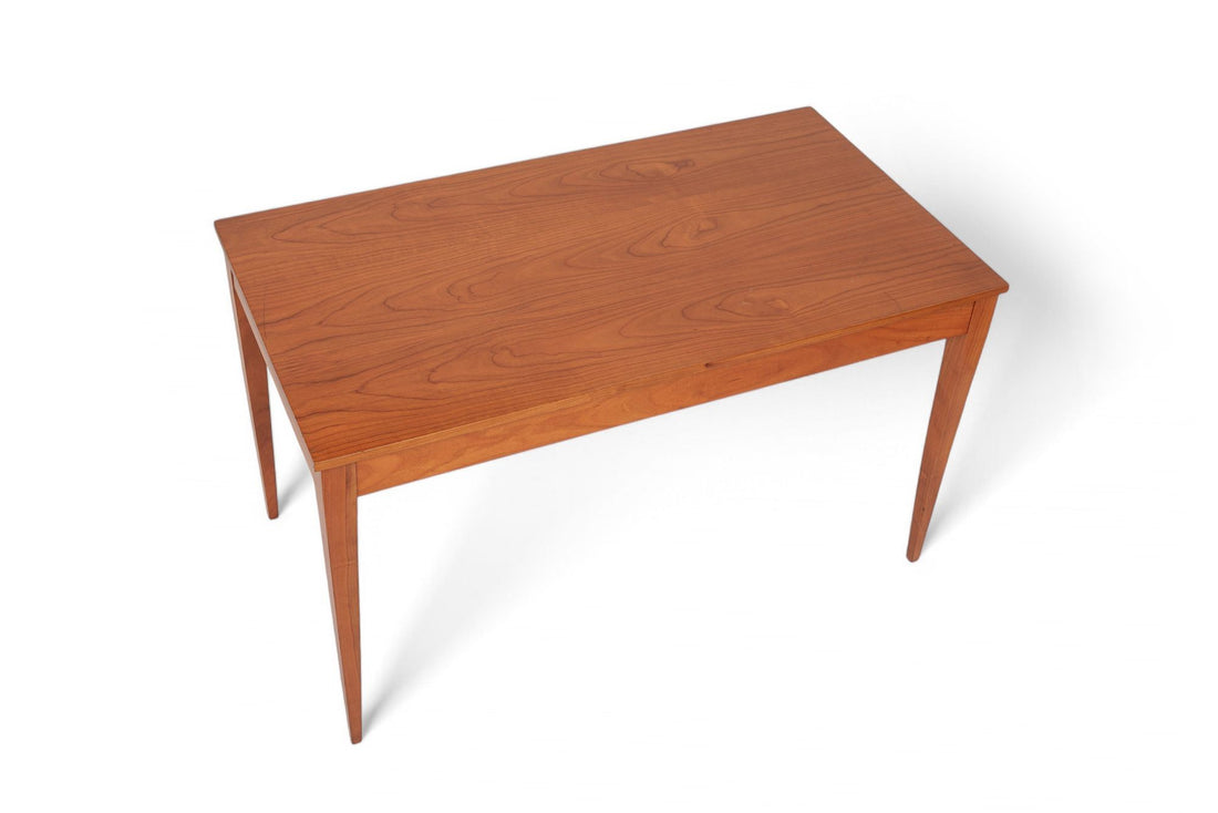 Antique French Art Deco Cherry Wood Writing Desk Table by Jacques Quinet