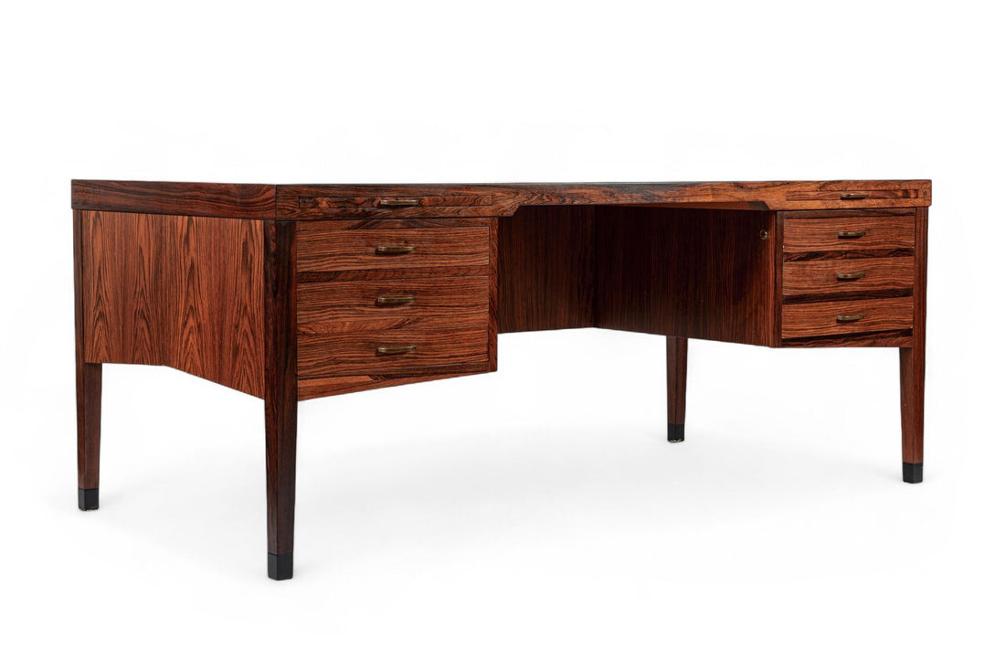 Exceptional Mid Century Danish Large Rosewood Executive Desk