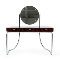 Rare Fritz Hansen Model S214 Tubular Steel Dressing Table Attributed to Mart Stam Denmark 1930s