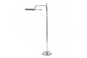 Mid Century Silver Floor Lamp Sarfatti Style