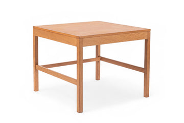 Mid Century Danish Square Oak Wood Coffee Table by Borge Mogensen