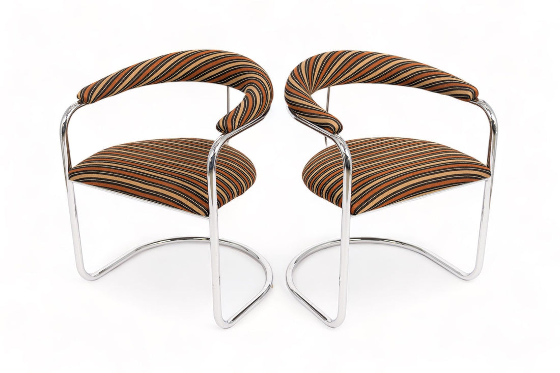 Pair 1970s Mid Century Dining Chairs by Anton Lorenz for Thonet