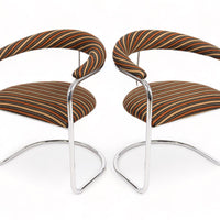 Pair 1970s Mid Century Dining Chairs by Anton Lorenz for Thonet