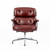 Eames Herman Miller Time Life Lobby Red Leather Office Chair