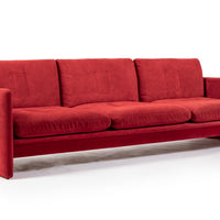 Vintage Italian Modern Red Simone Sofa by Simon International, Italy, Circa 1972