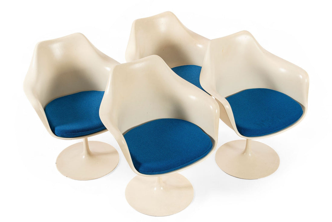 Original Fiberglass Tulip Arm Chairs by Eero Saarinen for Knoll 1970s