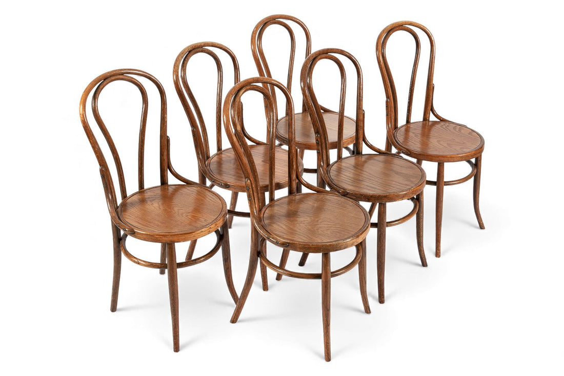 Vintage Thonet Bentwood Bistro Cafe Dining Chairs Set of 6