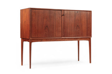 Mid Century Teak Bar Cabinet with Lazy Susan by Fredrik Kayser (attr.)