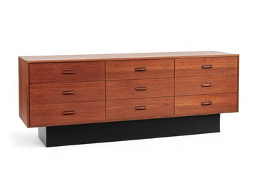 Vintage Mid Century Lowboy Teak Wood Dresser 1960s