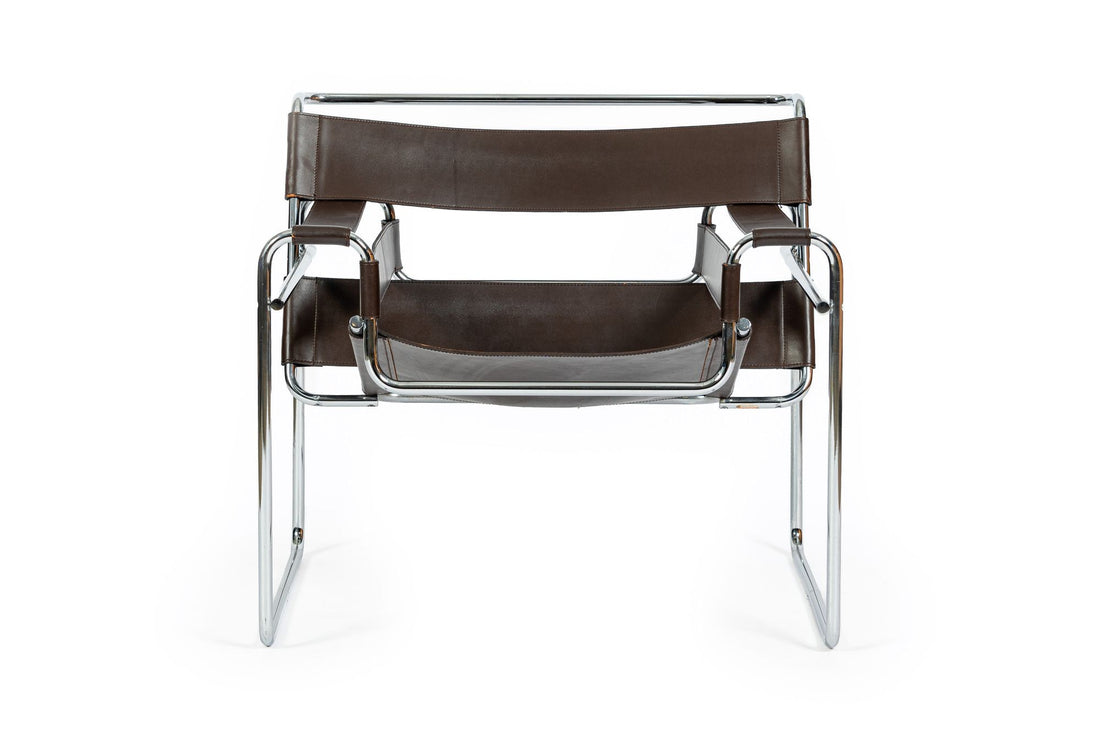 Mid Century Brown Wassily Chair by Marcel Breuer for Stendig 1960s, 2 Available